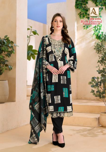Alok suit black diamond-14 wholesale dress materials online